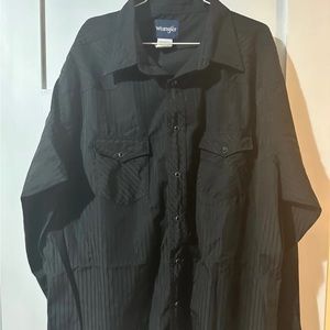 Wrangler Black Pearl Snap Button Down